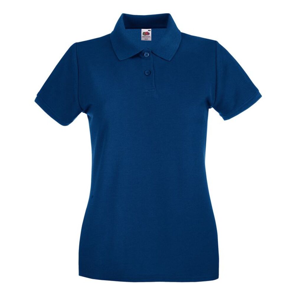 Fruit of the Loom Womens/Ladies  Cotton Pique Lady Fit Polo Shirt / Navy